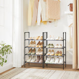 2er-Set Schuhregal 45 x 28 x 80 cm Grau