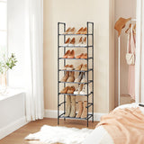 2er-Set Schuhregal 45 x 28 x 80 cm Grau