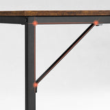 Schreibtisch Computertisch schmal 120 x 60 x 75 cm Vintagebraun-Schwarz