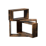 Set de 3 étagères murales cubiques 30/35/40 cm marron vintage