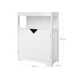 Badezimmerschrank Marmoroptik 60 x 30 x 80 cm Weiß