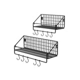 2er-Set Wandregal 30/40 cm Schwarz