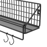 2er-Set Wandregal 30/40 cm Schwarz