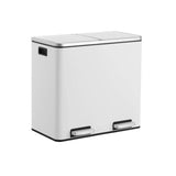 Mülleimer Mülltrennsystem 2 x 24 L Weiß