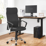 Bürostuhl Schreibtischstuhl neigbar bis 120 kg belastbar Schwarz