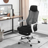 Bürostuhl Schreibtischstuhl bis 120 kg belastbar Weiß-Dunkelgrau