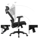 Bürostuhl Schreibtischstuhl mit Kleiderbügel bis 120 kg belastbar Schwarz