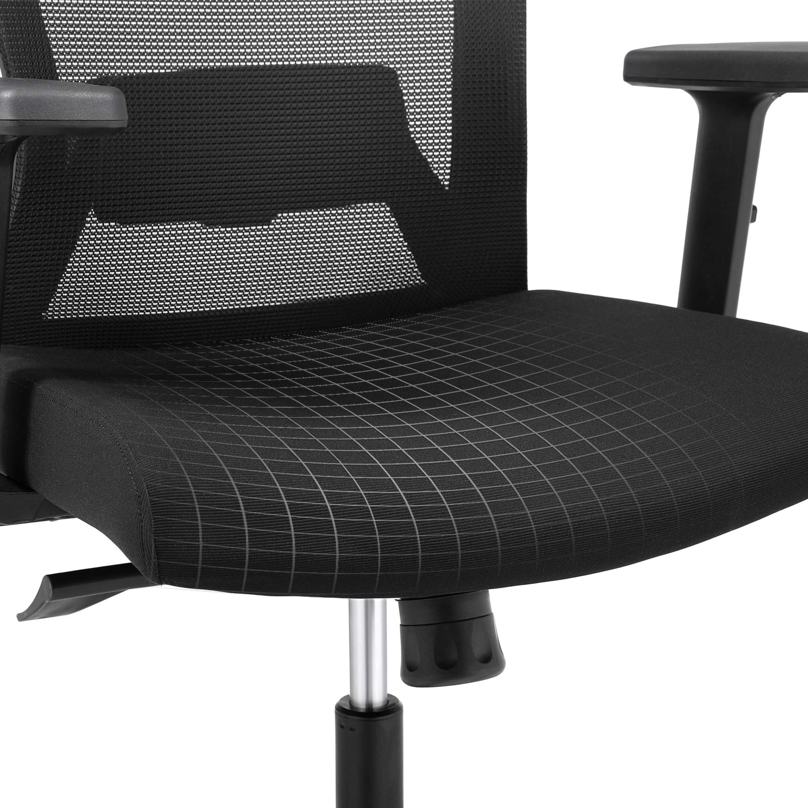 Bürostuhl Schreibtischstuhl mit Kleiderbügel bis 120 kg belastbar Schwarz
