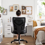 Bürostuhl Schreibtischstuhl in Netzoptik bis 120 kg belastbar Schwarz