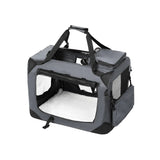 Hundetransportbox Transporttasche 60 x 40 x 40 cm Grau