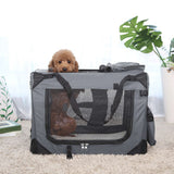 Hundetransportbox Transporttasche 70 x 52 x 52 cm Grau