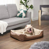 Lit pour chien, lit pour chat 85 x 65 x 21 cm Marron