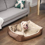 Lit pour chien, lit pour chat 85 x 65 x 21 cm Marron
