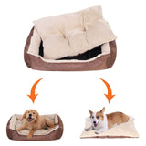 Lit pour chien, lit pour chat 85 x 65 x 21 cm Marron