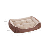 Lit pour chien, lit pour chat 85 x 65 x 21 cm Marron