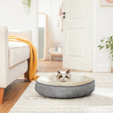 Panier pour chien et chat 50 x 18 cm (Ø x H) Gris-Blanc