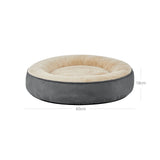 Lit pour chien et chat 60 x 18 cm (Ø x H) Gris foncé