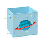3er-Set Aufbewahrungsbox Faltbox 30 x 30 x 30 cm Blau