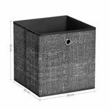 6er-Set Aufbewahrungsbox Faltbox Schwarz