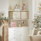 2er-Set Aufbewahrungsboxen für Weihnachtskugeln 34,5 x 34,5 x 34 cm Weiß