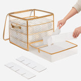 2er-Set Aufbewahrungsboxen für Weihnachtskugeln 34,5 x 34,5 x 34 cm Weiß