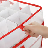 Aufbewahrungsboxen für Weihnachtskugeln 67 x 34 x 34 cm Rot