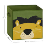 3er-Set Aufbewahrungsbox für Kinder 30 x 30 x 30 cm Tier-Motiv