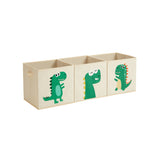 3er-Set Aufbewahrungsbox für Kinder 30 x 30 x 30 cm Dinosaurier-Motiv