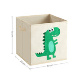 3er-Set Aufbewahrungsbox für Kinder 30 x 30 x 30 cm Dinosaurier-Motiv