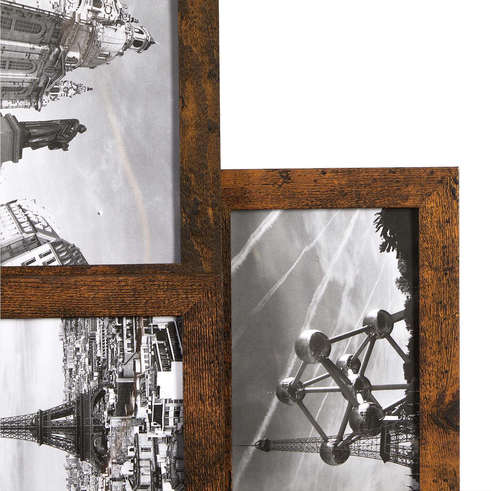 Bilderrahmen Collage für 10 Fotos Vintagebraun