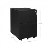 Rollcontainer 39 x 60 x 52 cm Schwarz