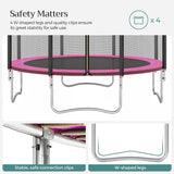 Trampolin Ø 366 cm bis 150 kg belastbar Pink