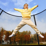Trampolin Ø 366 cm bis 150 kg belastbar Schwarz-Orange
