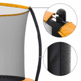 Trampolin Ø 366 cm bis 150 kg belastbar Schwarz-Orange