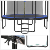 Trampolin Ø 366 cm bis 150 kg belastbar Dunkelblau