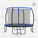 Trampolin Ø 366 cm bis 150 kg belastbar Dunkelblau
