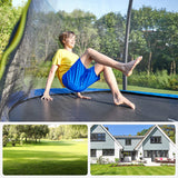 Trampolin Ø 366 cm bis 150 kg belastbar Dunkelblau