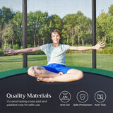 Trampolin rund Ø 366 cm bis 150 kg belastbar Schwarz-Grün