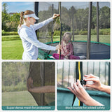Trampolin rund Ø 366 cm bis 150 kg belastbar Schwarz-Grün