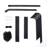 Fußballtor Eisenrohre und PE-Netz Schwarz