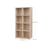 Bücherregal Aufbewahrungsregal 65,5 x 30 x 129,5 cm Eichefarbe