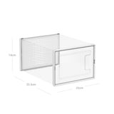 18er-Set Schuhbox Schuhorganizer 33,3 x 23 x 14 cm Weiß-Transparent