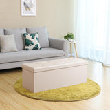 Sitztruhe Sitzbank 110 x 38 x 38 cm bis 300 kg belastbar Beige