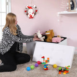 Sitztruhe Sitzbank 76 x 38 x 38 cm bis 300 kg belastbar Weiß