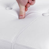 Sitztruhe Sitzbank 76 x 38 x 38 cm bis 300 kg belastbar Weiß