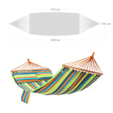 Hängematte 210 x 150 cm bis 300 kg belastbar Bunt