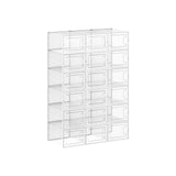 18er-Set Schuhbox Schuhorganizer 35 x 25 x 18,5 cm Weiß-Transparent