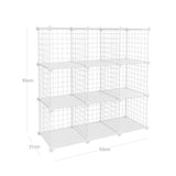 Steckregal Regalsystem 93 x 31 x 93 cm Weiß