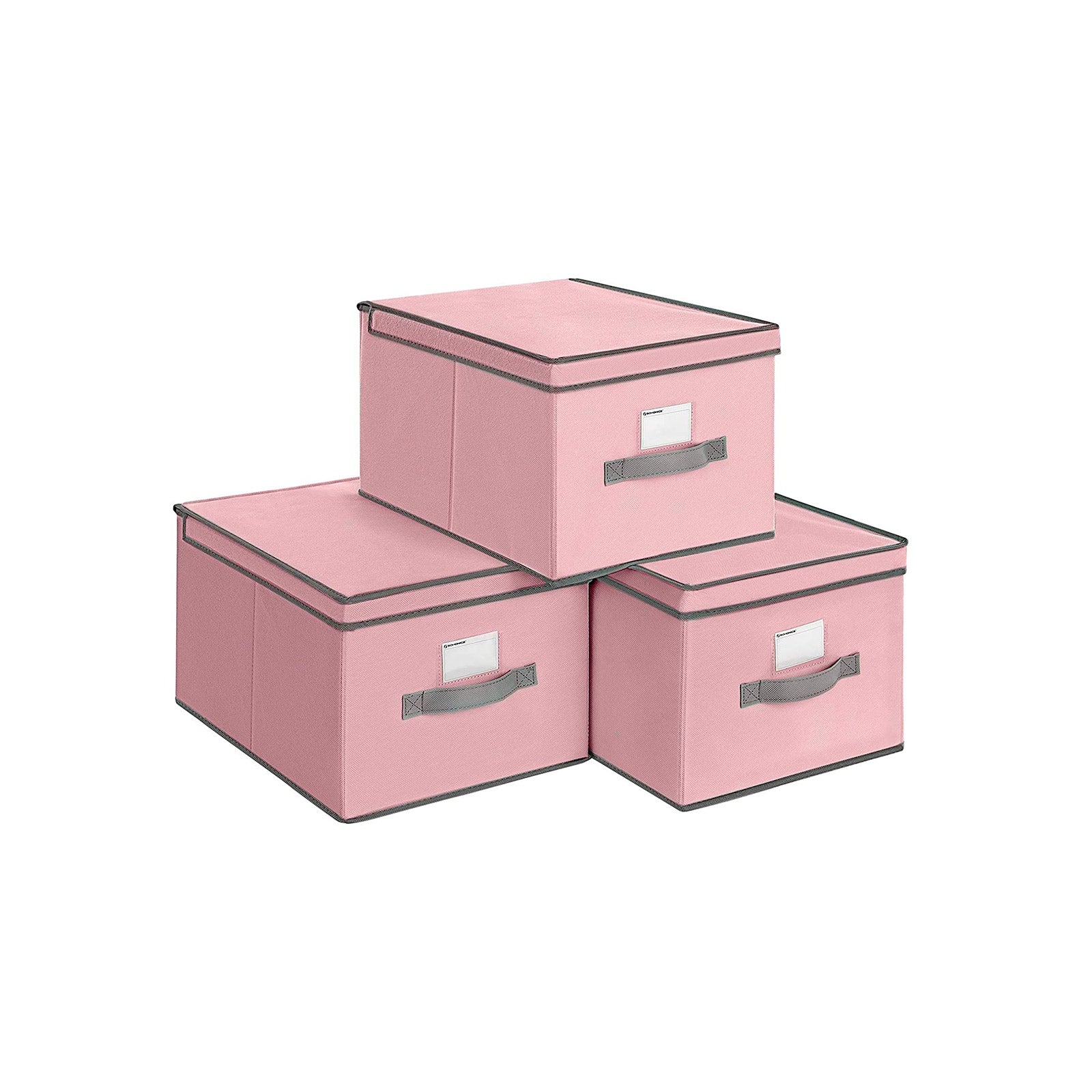 3er-Set Aufbewahrungsbox Faltbox 40 x 30 x 25 cm Pink