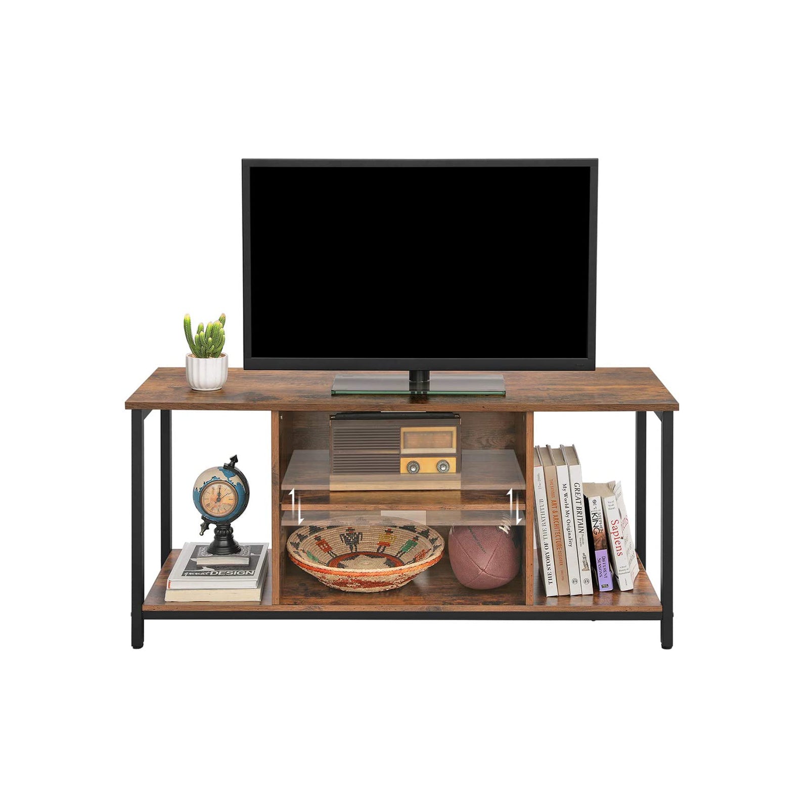 TV-Lowboard mit offenen Fächern 110 x 40 x 50 cm Vintagebraun